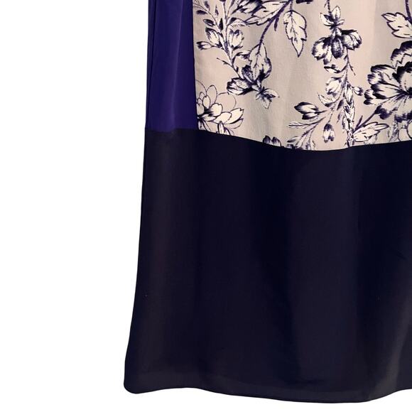 Rebecca Taylor Womens Purple Silk Floral Sleeveless Shirt Dress 4 - Picture 7 of 8